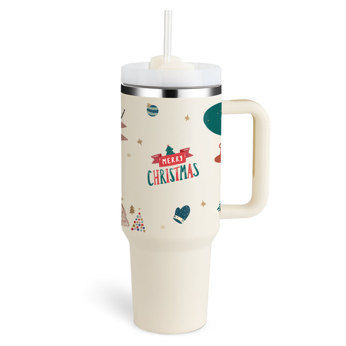 40oz Insulated Stainless Steel Tumbler – Leak-Proof Travel Mug for Hot & Cold Drinks - Samanta Factory