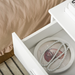 2-Drawer Bedside Table – White Nightstand with Storage for Bedroom & Living Room - Samanta Factory
