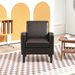 Accent Armchair – Compact PU Leather Chair with Pocket Spring Support - Samanta Factory