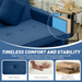 Convertible Velvet Sofa Bed – 3-Position Reclining with Pillows - Samanta Factory