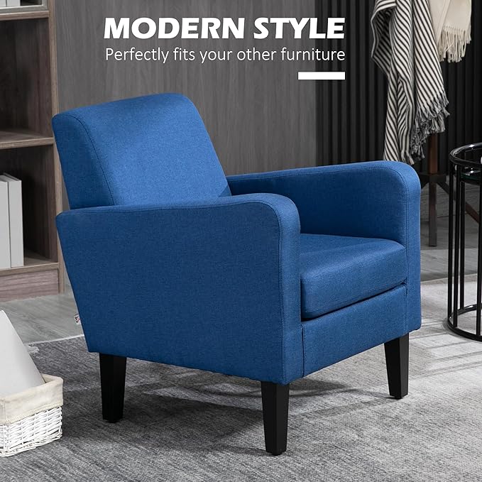 Compact Accent Armchair – Slim Design with Thick Padding & Adjustable Feet - Samanta Factory