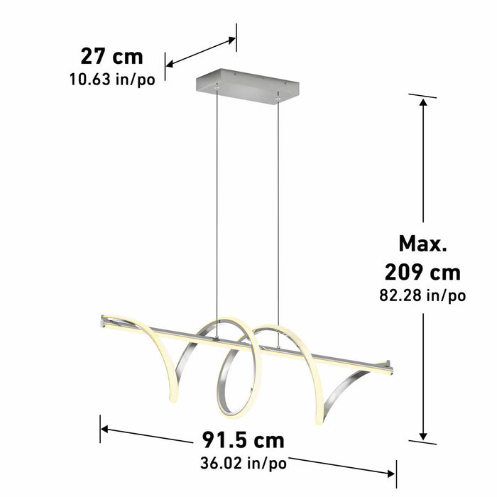 Coda LED Pendant Light in Chrome