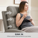 Grey Recliner Armchair – Manual 145° Reclining Chair with Footrest & Overstuffed Cushioning - Samanta Factory