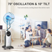 Pedestal Mist Fan – Quiet Cooling with 3.1L Water Tank & Remote Control - Samanta Factory