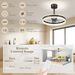 Modern LED Ceiling Fan with Remote – 6-Speed, Reversible Motor & Adjustable Light Modes - Samanta Factory
