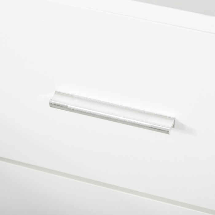 2-Drawer Bedside Table – White Nightstand with Storage for Bedroom & Living Room - Samanta Factory