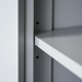 Tall Grey Storage Cabinet – 2-Door Cupboard with Drawer & Adjustable Shelves - Samanta Factory