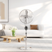 Metal Pedestal Fan – Oscillating Cooling with Adjustable Height & Timer - Samanta Factory