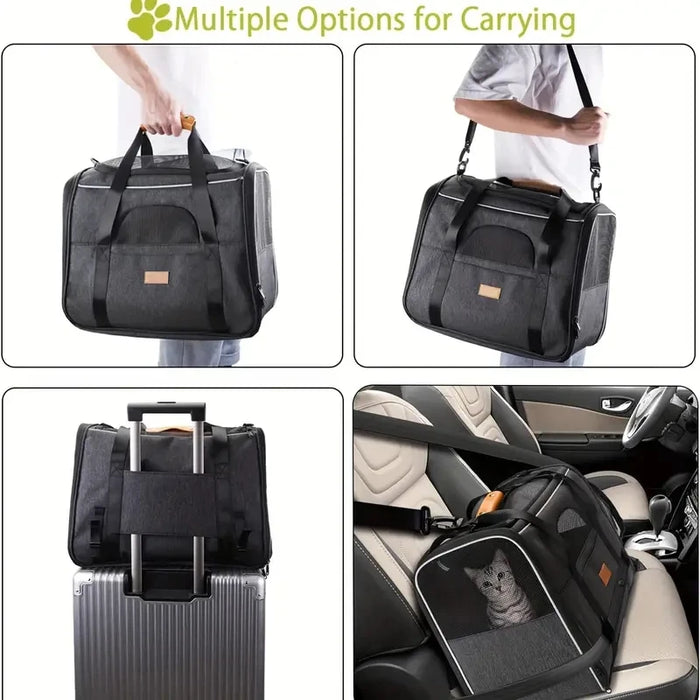 Airline-Approved Pet Carrier Bag – Breathable & Safe Travel Crate for Small Pets - Samanta Factory