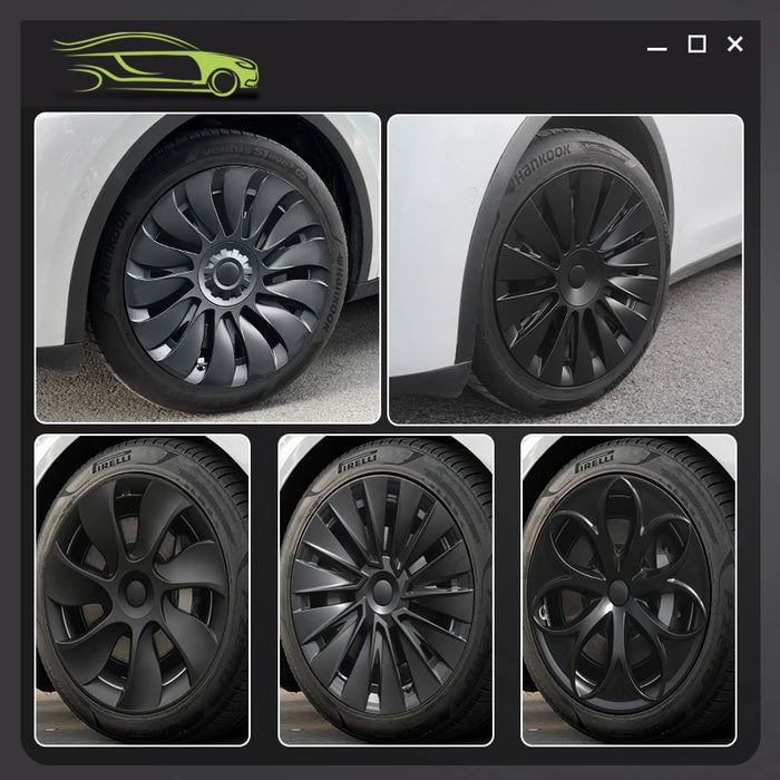 4PCS Design for TESLA Model Y 2020-2024 Vehicle Full Coverage Storm Wheel Cover Cap 19 Inches Wheel Hubcap Automobile Accessorie - Samanta Factory