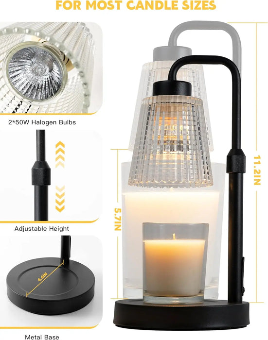 Candle Warmer Lamp – Dimmable Design with Timer for Effortless Aromatherapy - Samanta Factory