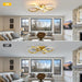 Modern Ceiling Light – 36W Gold Surface-Mounted Fixture with Warm White LED - Samanta Factory