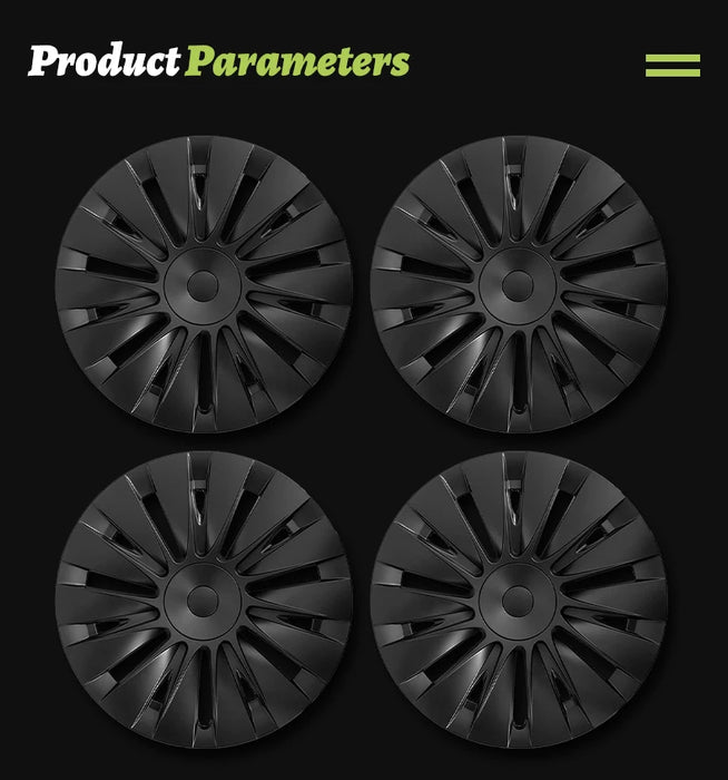4PCS Design for TESLA Model Y 2020-2024 Vehicle Full Coverage Storm Wheel Cover Cap 19 Inches Wheel Hubcap Automobile Accessorie - Samanta Factory