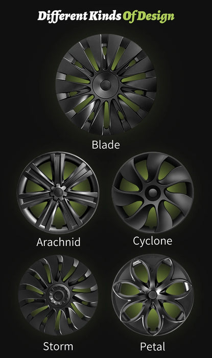 4PCS Design for TESLA Model Y 2020-2024 Vehicle Full Coverage Storm Wheel Cover Cap 19 Inches Wheel Hubcap Automobile Accessorie - Samanta Factory