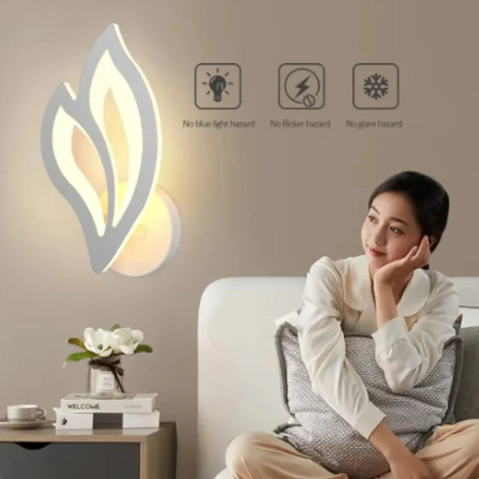 LED Wall Light – Magnolia Petal Design with Warm White Glow - Samanta Factory