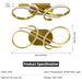 Modern Ceiling Light – 36W Gold Surface-Mounted Fixture with Warm White LED - Samanta Factory