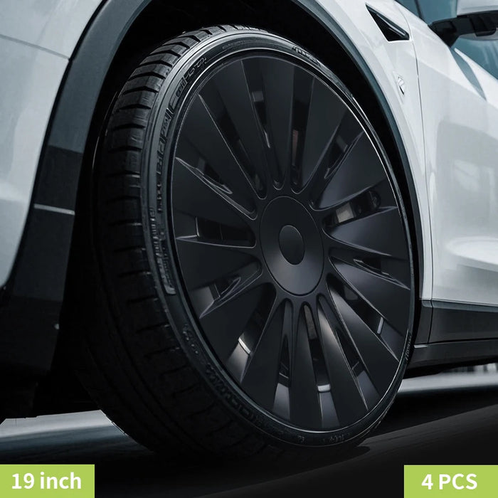4PCS Design for TESLA Model Y 2020-2024 Vehicle Full Coverage Storm Wheel Cover Cap 19 Inches Wheel Hubcap Automobile Accessorie - Samanta Factory
