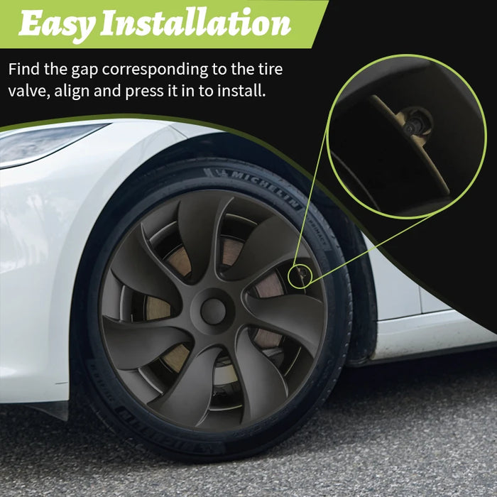 4PCS Design for TESLA Model Y 2020-2024 Vehicle Full Coverage Storm Wheel Cover Cap 19 Inches Wheel Hubcap Automobile Accessorie - Samanta Factory