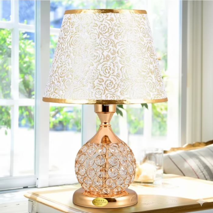 Crystal Desk Lamp – Luxury Bedside Lighting for Modern Bedrooms - Samanta Factory