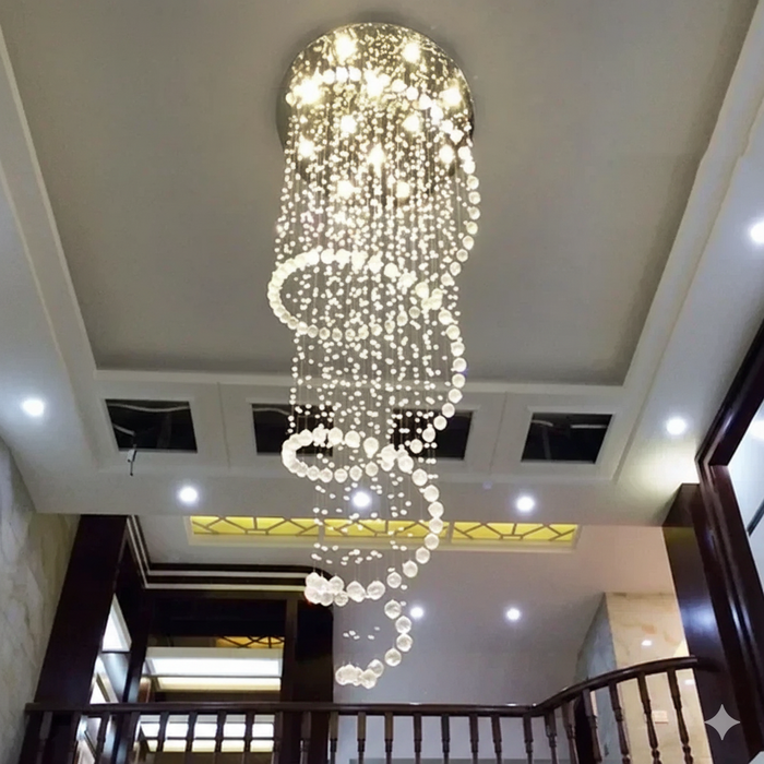 Modern LED Chandelier – Dimmable Flush Mount Ceiling Light