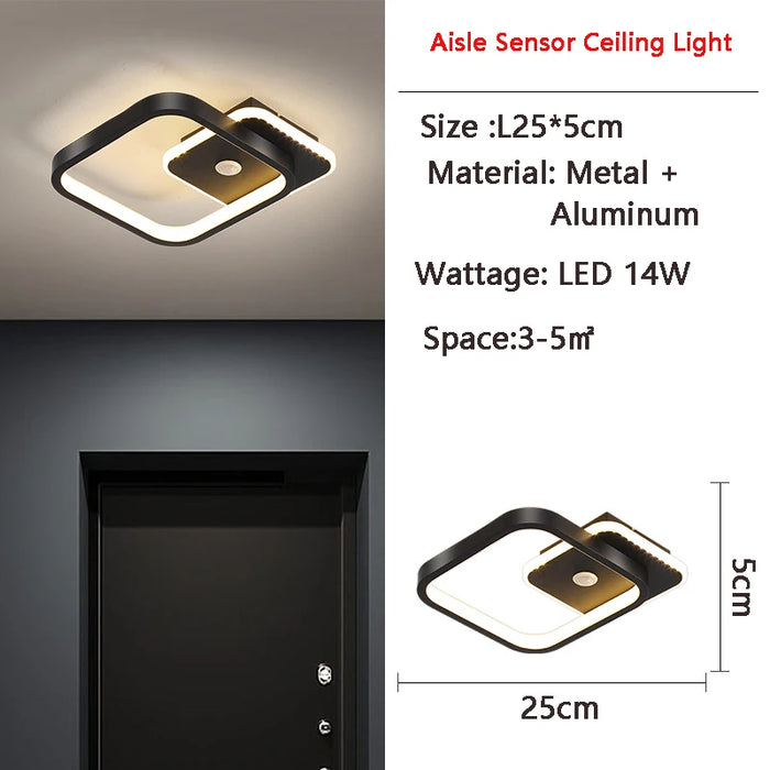 LED PIR Motion Sensor Ceiling Light – Human Body Induction for Home & Bedroom