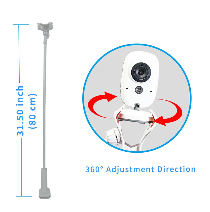 Universal Baby Monitor Camera Holder – Adjustable Long Arm Mount for Crib or Bed - Samanta Factory