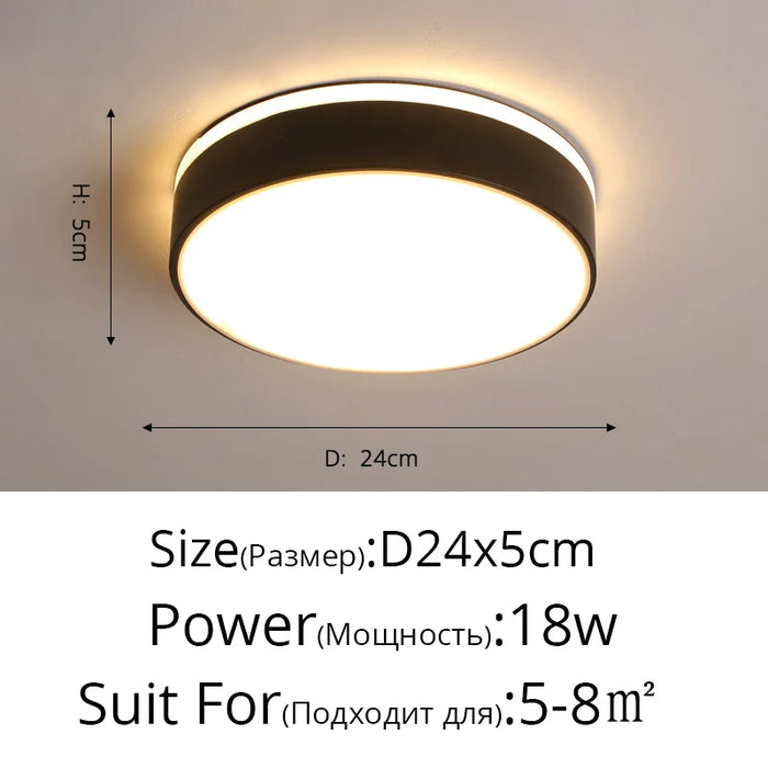 New Design LED Ceiling Light – Modern Corridor, Art Gallery & Balcony Lamp in White & Black - Samanta Factory