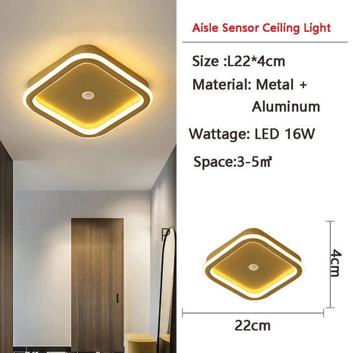 LED PIR Motion Sensor Ceiling Light – Human Body Induction for Home & Bedroom