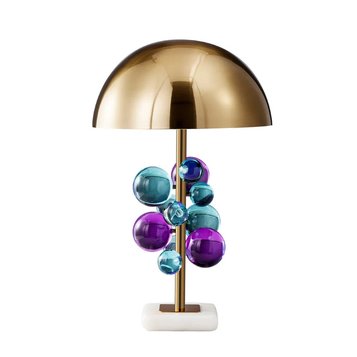 Art Deco Mushroom Lamp – Colourful Glass Globe Design for Table & Floor Lighting
