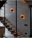 Gold Copper Moon Eclipse LED Wall Lamp with Fabric Shade and Sensor Switch for Bedroom