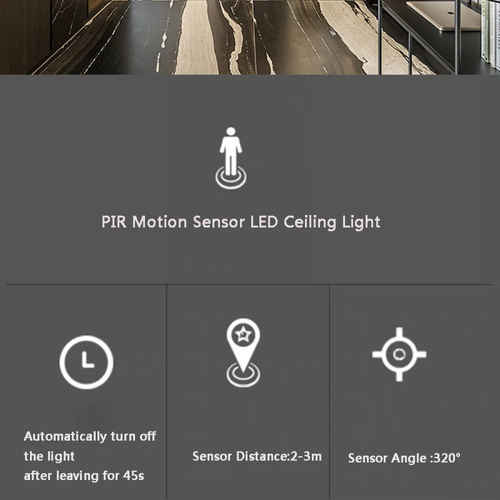 LED PIR Motion Sensor Ceiling Light – Human Body Induction for Home & Bedroom