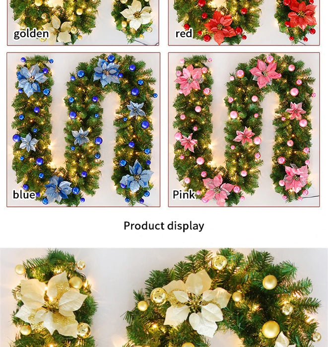 LED Christmas Wreath – Flexible Light-Up Garland for Home Décor