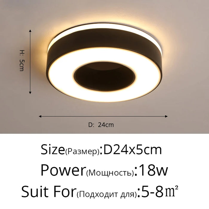 New Design LED Ceiling Light – Modern Corridor, Art Gallery & Balcony Lamp in White & Black - Samanta Factory