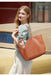 Genuine Leather Casual Tote – Soft, Versatile Design for Women - Samanta Factory