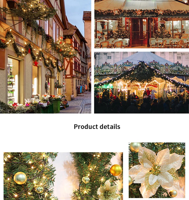 LED Christmas Wreath – Flexible Light-Up Garland for Home Décor