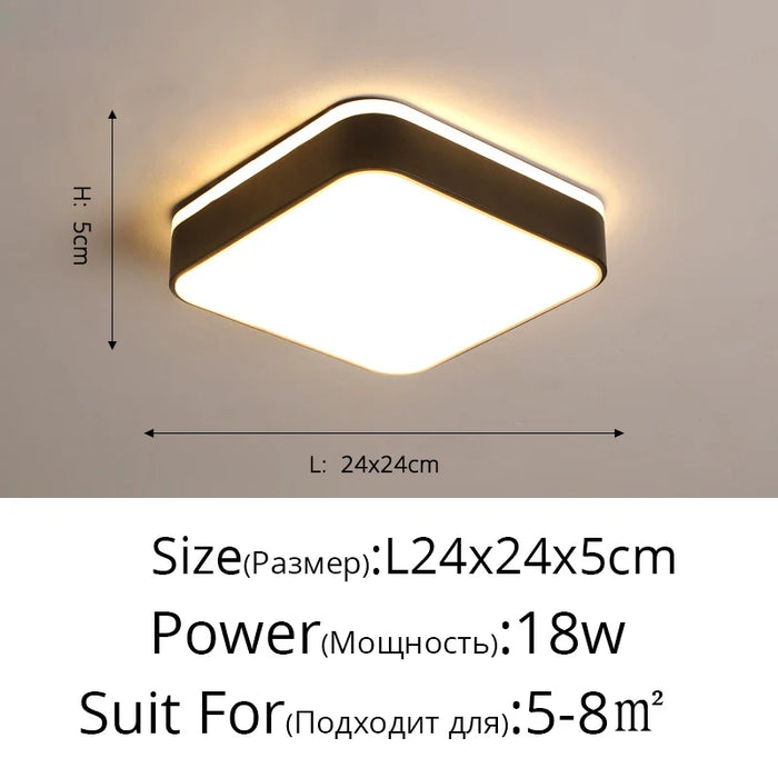 New Design LED Ceiling Light – Modern Corridor, Art Gallery & Balcony Lamp in White & Black - Samanta Factory