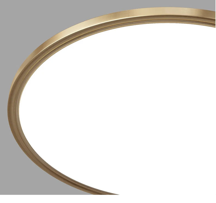 LED Ceiling Light – Modern Polished Copper Design for Bedrooms