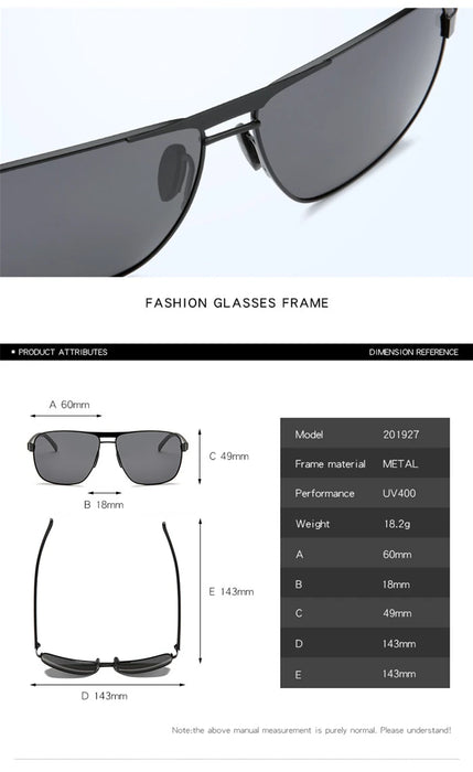 Myopia Reading Glasses for Men – Custom Prescription Alloy Frame with Polarized Lenses - Samanta Factory