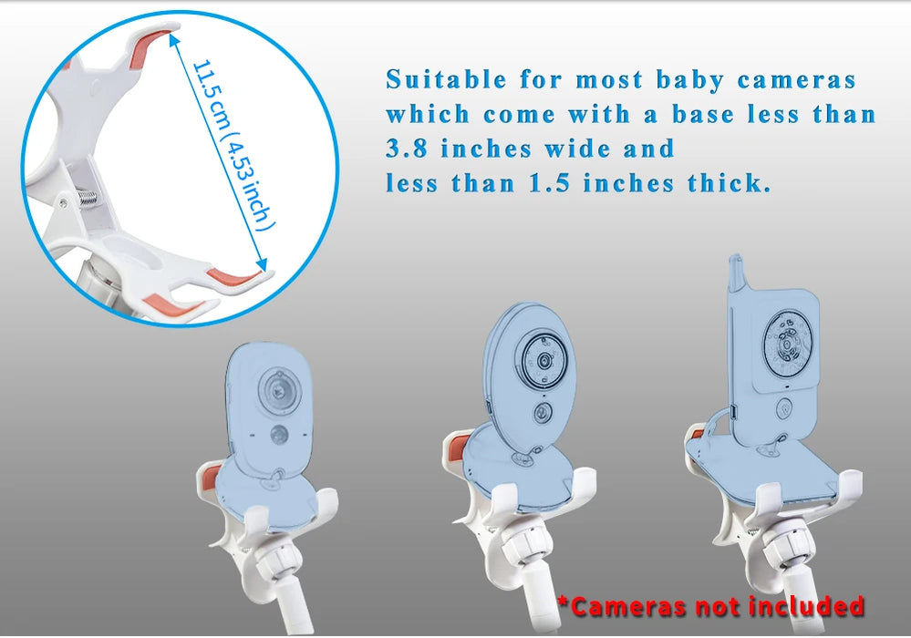 Universal Baby Monitor Camera Holder – Adjustable Long Arm Mount for Crib or Bed - Samanta Factory