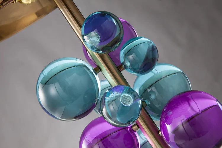 Art Deco Mushroom Lamp – Colourful Glass Globe Design for Table & Floor Lighting