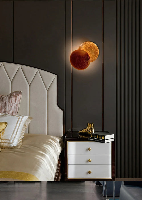 Modern Wall Lamp – Moon Eclipse Design with LED Lighting for Bedroom & Hallways - Samanta Factory