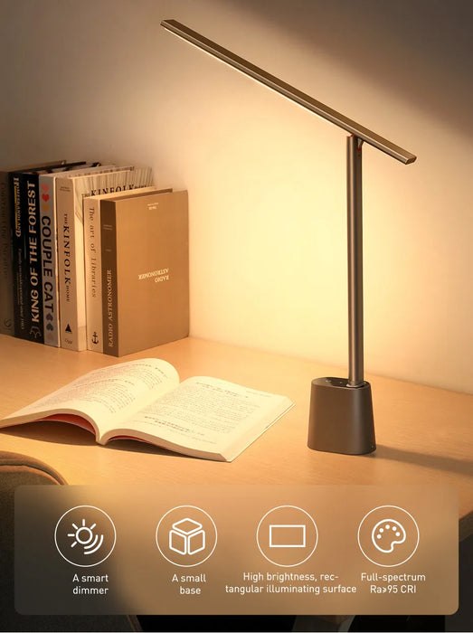 Rechargeable Folding Desk Lamp – Smart Full-Spectrum LED with Auto Dimming