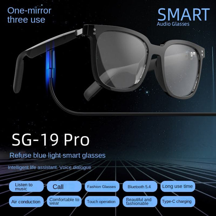 Foldable Smart Glasses – Bluetooth Voice Call & Touch Control - Samanta Factory