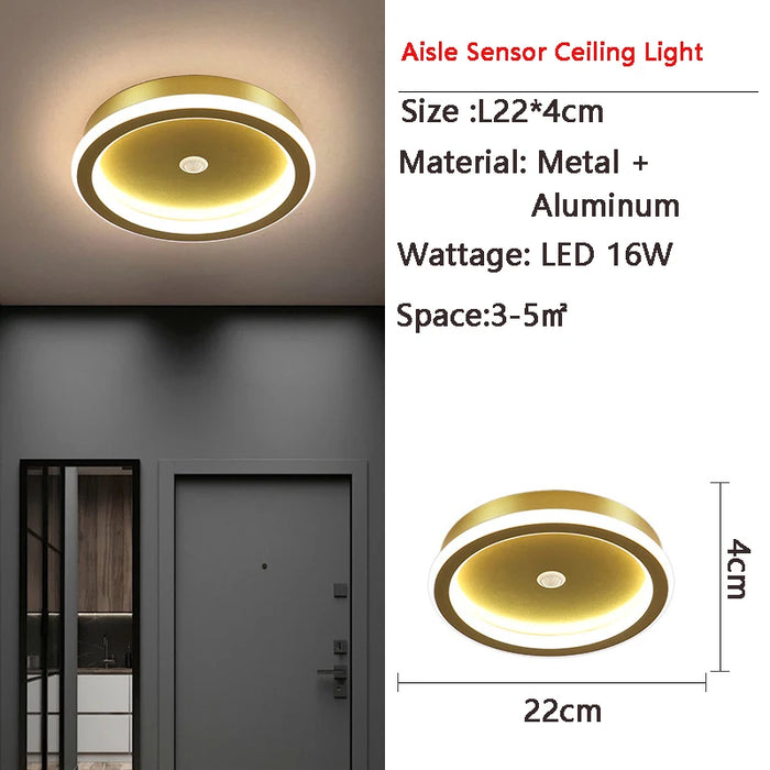 LED PIR Motion Sensor Ceiling Light – Human Body Induction for Home & Bedroom