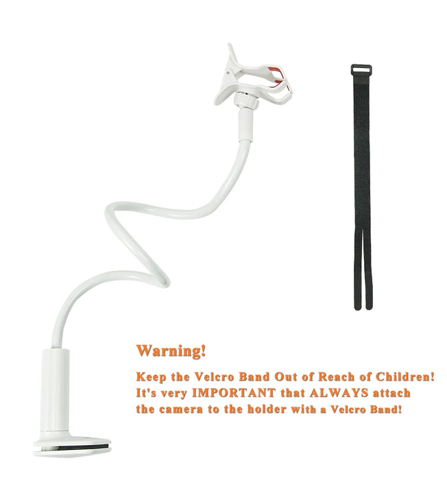 Universal Baby Monitor Camera Holder – Adjustable Long Arm Mount for Crib or Bed - Samanta Factory
