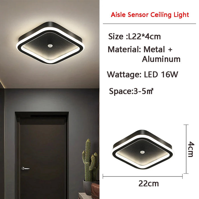 LED PIR Motion Sensor Ceiling Light – Human Body Induction for Home & Bedroom