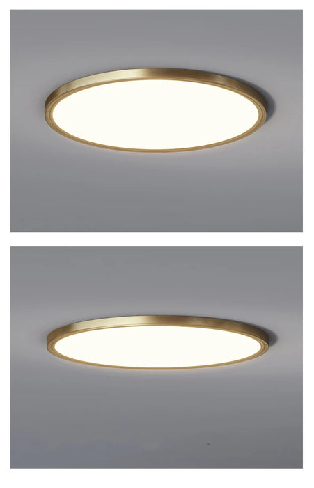 LED Ceiling Light – Modern Polished Copper Design for Bedrooms