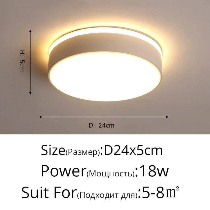 New Design LED Ceiling Light – Modern Corridor, Art Gallery & Balcony Lamp in White & Black - Samanta Factory