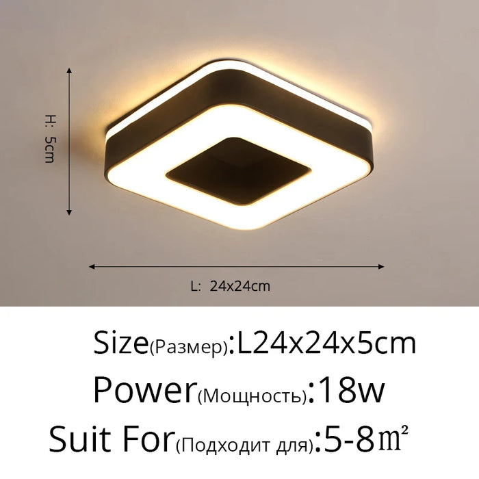 New Design LED Ceiling Light – Modern Corridor, Art Gallery & Balcony Lamp in White & Black - Samanta Factory
