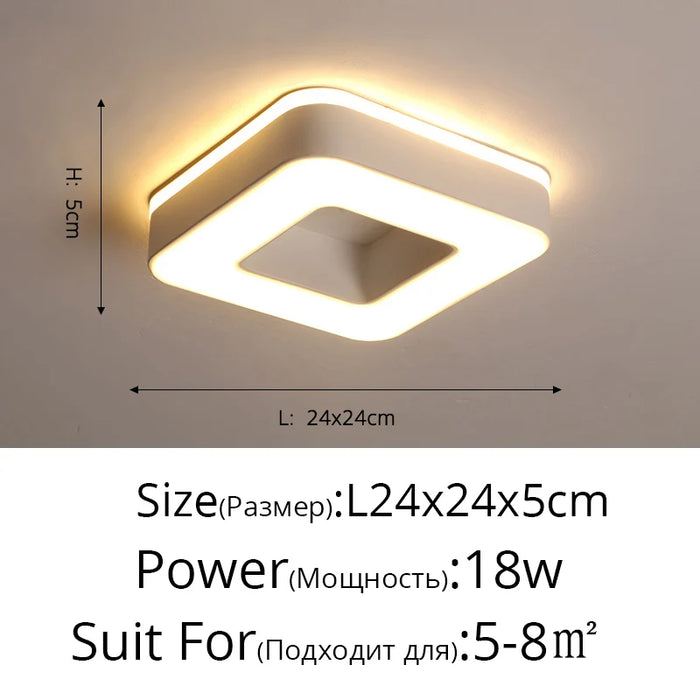 New Design LED Ceiling Light – Modern Corridor, Art Gallery & Balcony Lamp in White & Black - Samanta Factory